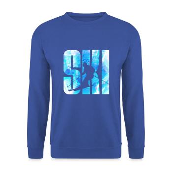 ski skiing skier - Unisex Sweatshirt - royal blue - Front - Alina (178cm) & Michal (187cm)