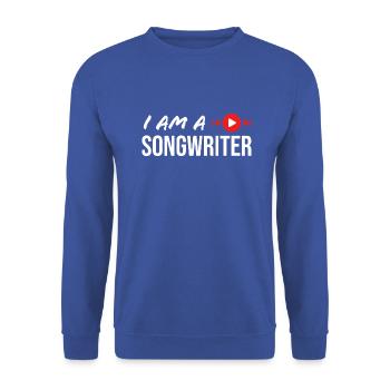 I AM A SONGWRITER - Unisex Sweatshirt - royal blue - Front - Alina (178cm) & Michal (187cm)