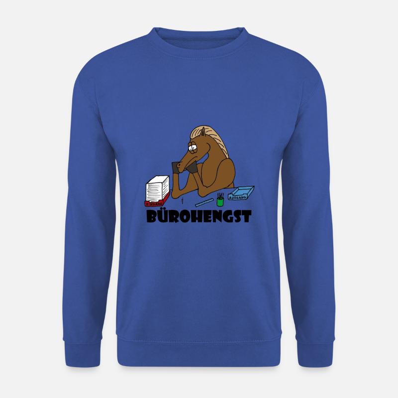 Bürohengst schwarz - Unisex Pullover - Royalblau