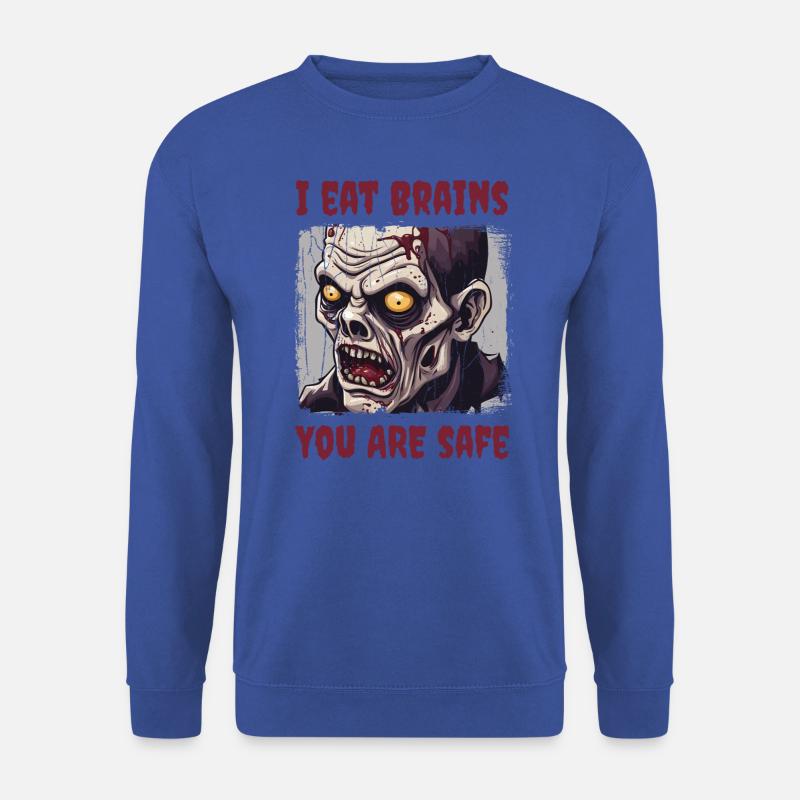 Zombie lustiger Zombie Spruch Sprüche Sticker - Unisex Pullover - Royalblau