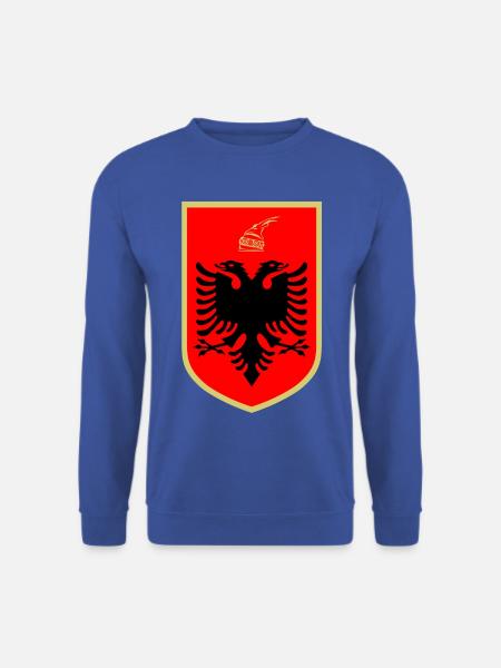 Aufkleber Wappen Albanien Geschenkidee Shqiperia - Unisex Pullover - Royalblau