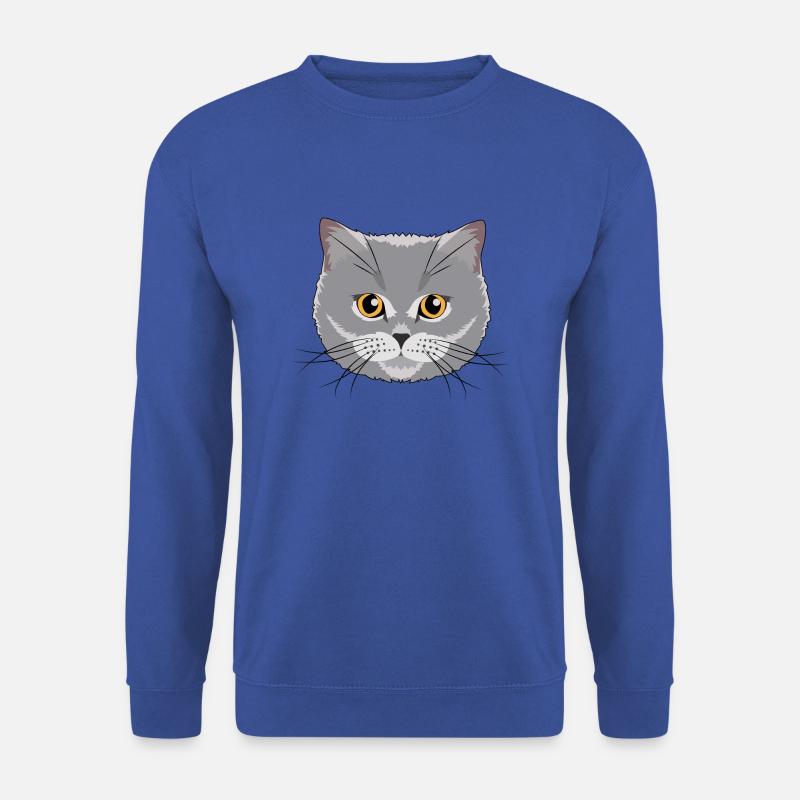 Britisch Kurzhaar Katze Geschenk Mann Frau BKH - Unisex Pullover - Royalblau