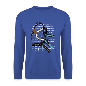 Road Bike Bike Retro Design - Unisex Sweatshirt - royal blue - Front - Alina (178cm) & Michal (187cm)