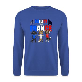Agility Frankreich - Unisex Pullover - Royalblau - Vorne - Alina (178cm) & Michal (187cm)