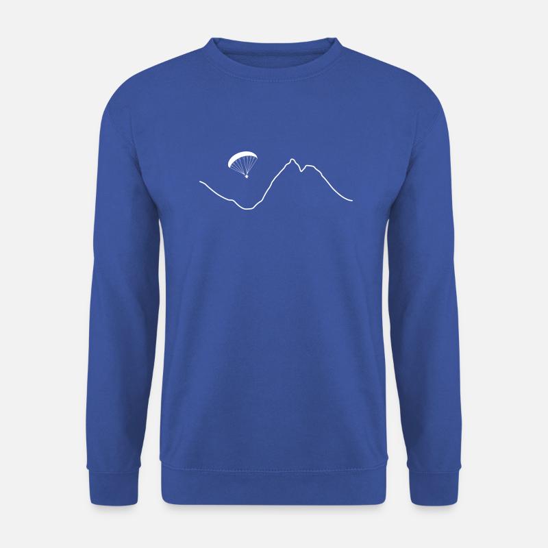 Paraglider durchquert Schlucht - Unisex Pullover - Royalblau