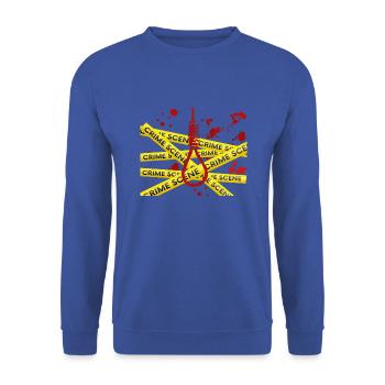Preuves médico-légales - Kripo Polizei Forensics - Sweat-shirt Unisexe - bleu royal - Devant - Alina (178cm) & Michal (187cm)