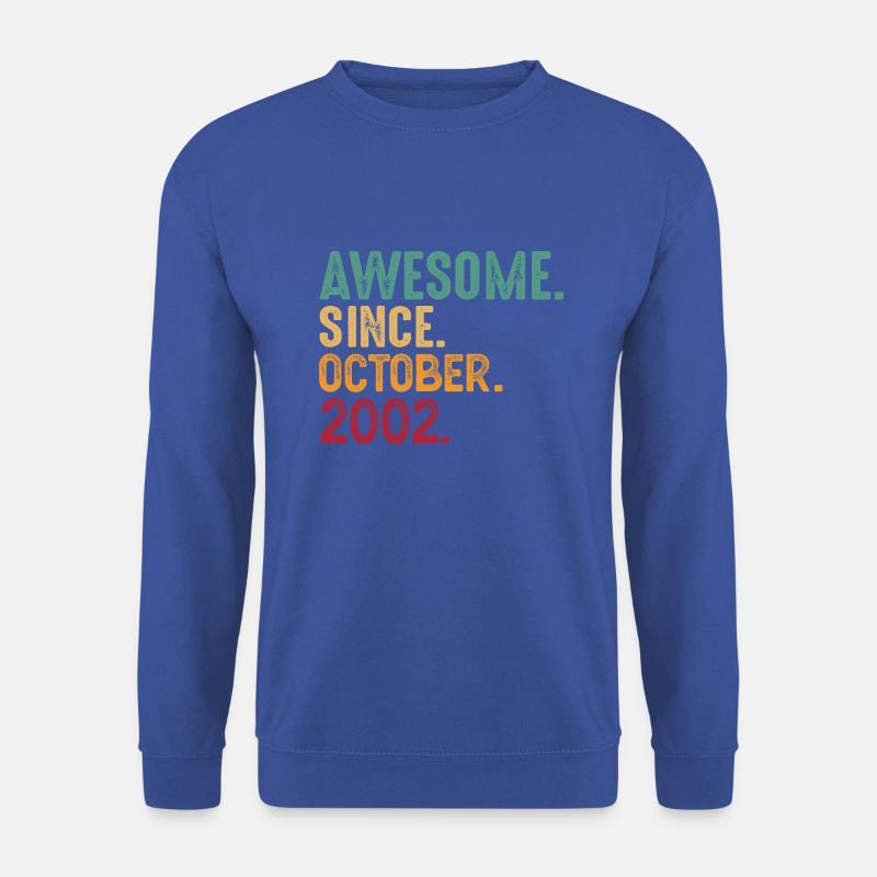 Oktober 2002 - 20. Geburtstag Geschenk. Legende. - Unisex Pullover - Royalblau