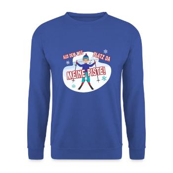 Ski Alpin Skifahren Skifahrer Skisport Meine Piste - Unisex Pullover - Royalblau - Vorne - Alina (178cm) & Michal (187cm)