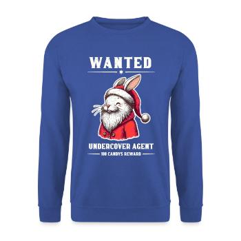 Weihnachts-Osterhase gesucht! Schmunzelgarantie. - Unisex Pullover - Royalblau - Vorne - Alina (178cm) & Michal (187cm)