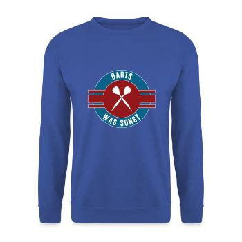 Darts Spieler Hobby Dart Spiel Team Mannschaft - Unisex Pullover - Royalblau - Vorne - Alina (178cm) & Michal (187cm)