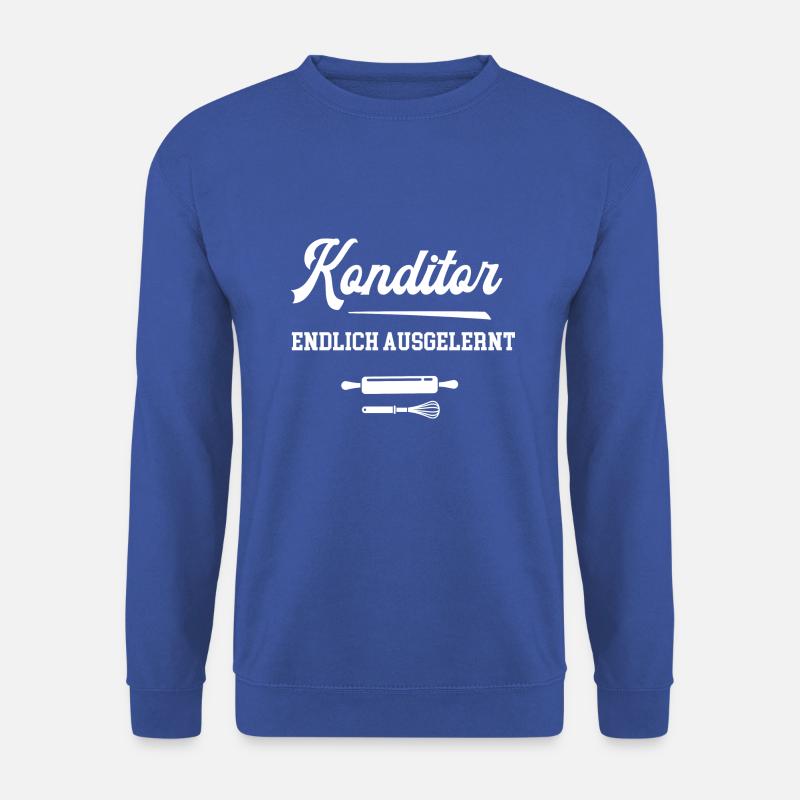 Konditor Endlich Ausgelernt Lehrling Geselle Azubi - Unisex Pullover - Royalblau