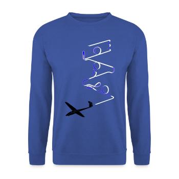 Glider Gliding Gliding Gliding Glider - Unisex Sweatshirt - royal blue - Front - Alina (178cm) & Michal (187cm)