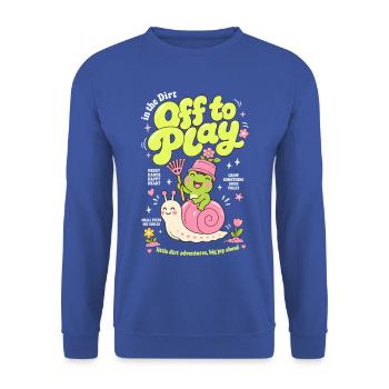 Urbanes Gärtnern Little Dirt Adventures wachsen - Unisex Pullover - Royalblau - Vorne - Alina (178cm) & Michal (187cm)