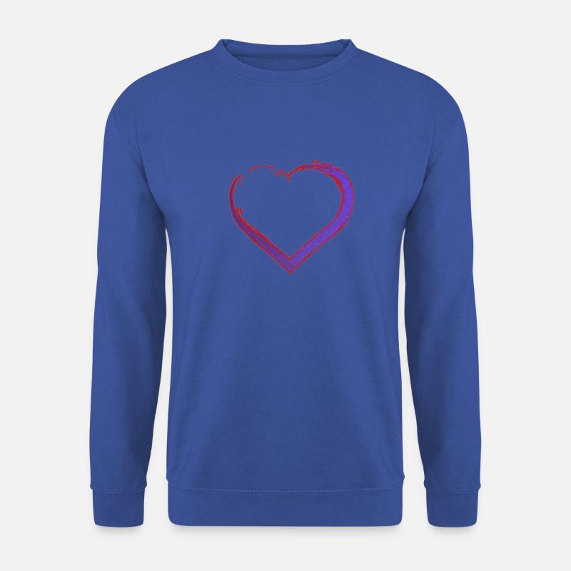 Lila Herz Logo - Unisex Pullover - Royalblau