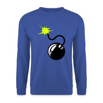 Bombe Bombe Docht 9072 - Unisex Pullover - Royalblau - Vorne - Alina (178cm) & Michal (187cm)
