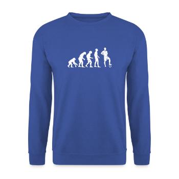 EVOLUTION FOOTBALL! - Unisex Sweatshirt - royal blue - Front - Alina (178cm) & Michal (187cm)
