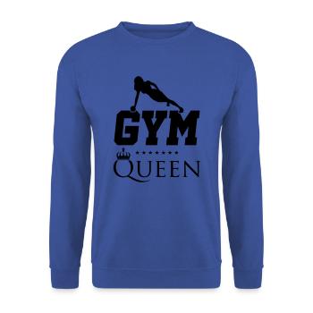 Reine de remise en forme - Sweat-shirt Unisexe - bleu royal - Devant - Alina (178cm) & Michal (187cm)