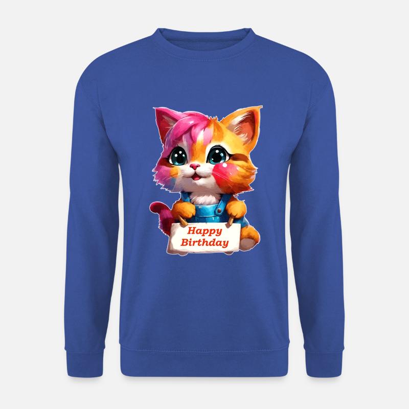 A Funny Birthday Kitten - Unisex Sweatshirt - royal blue
