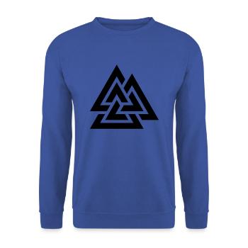 Odien 2 - Unisex Pullover - Royalblau - Vorne - Alina (178cm) & Michal (187cm)