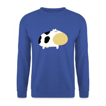 Vache - Sweat-shirt Unisexe - bleu royal - Devant - Alina (178cm) & Michal (187cm)