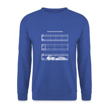 Sound Of Silence Sheet Music Without Sheet Music Wheel Loader - Unisex Sweatshirt - royal blue - Front - Alina (178cm) & Michal (187cm)