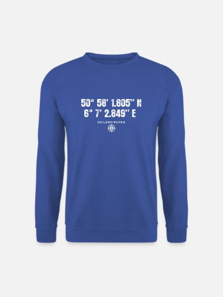 Geilenkirchen Geocacher Standort GPS Stadt - Unisex Pullover - Royalblau