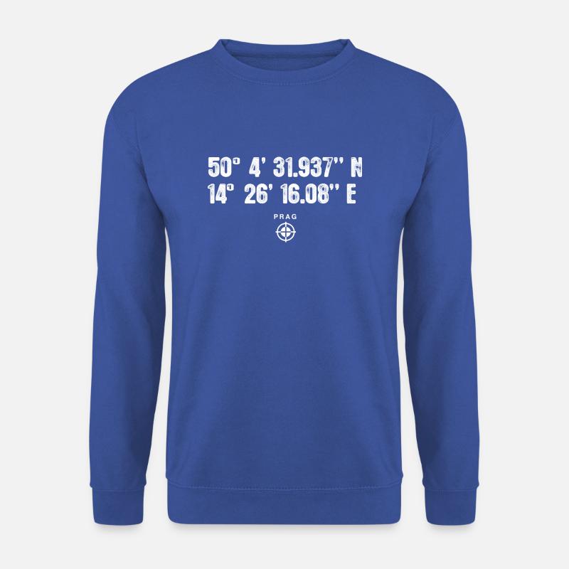 Prag Geocacher Koordinaten Geschenk Europa - Unisex Pullover - Royalblau