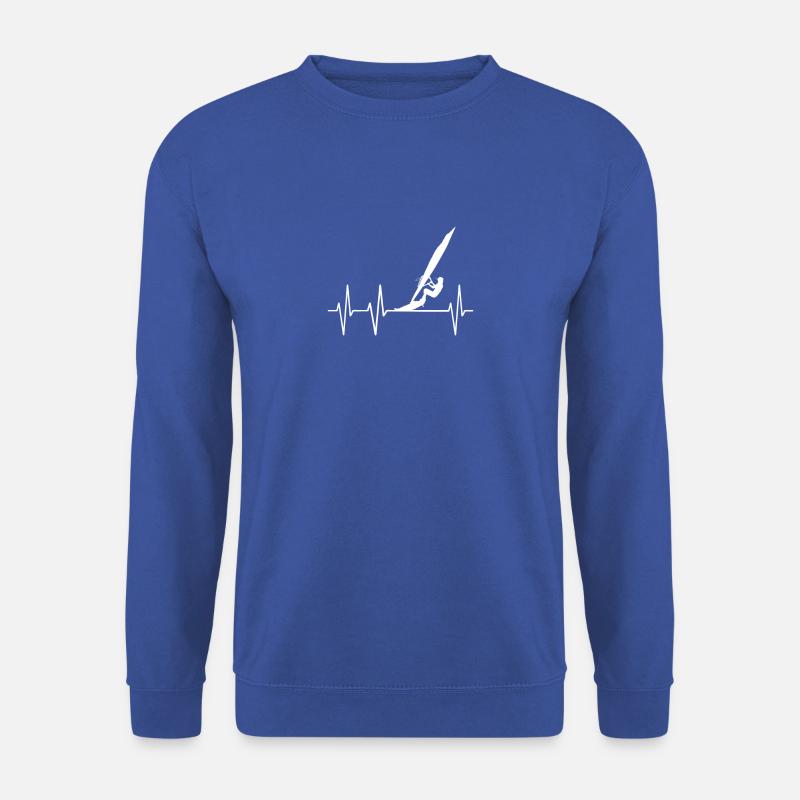 Windsurfen Surfen Herzschlag Herz Puls Windsurfer - Unisex Pullover - Royalblau
