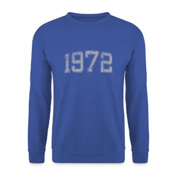 1972 vintage - Unisex Sweatshirt - royal blue - Front - Alina (178cm) & Michal (187cm)