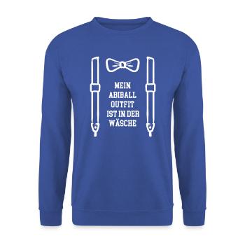 Abiball Outfit Abitur Schulabschluss Abifeier Abi - Unisex Pullover - Royalblau - Vorne - Alina (178cm) & Michal (187cm)