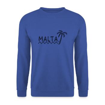 Malta - Unisex Pullover - Royalblau - Vorne - Alina (178cm) & Michal (187cm)