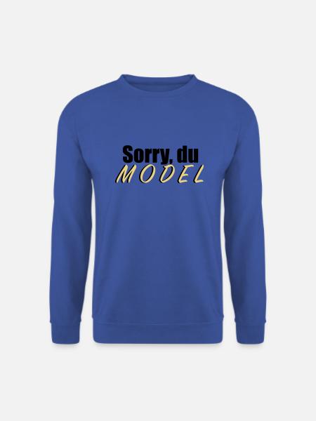Sorry du Model - Unisex Pullover - Royalblau