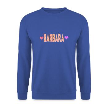 Barbara - Unisex Pullover - Royalblau - Vorne - Alina (178cm) & Michal (187cm)