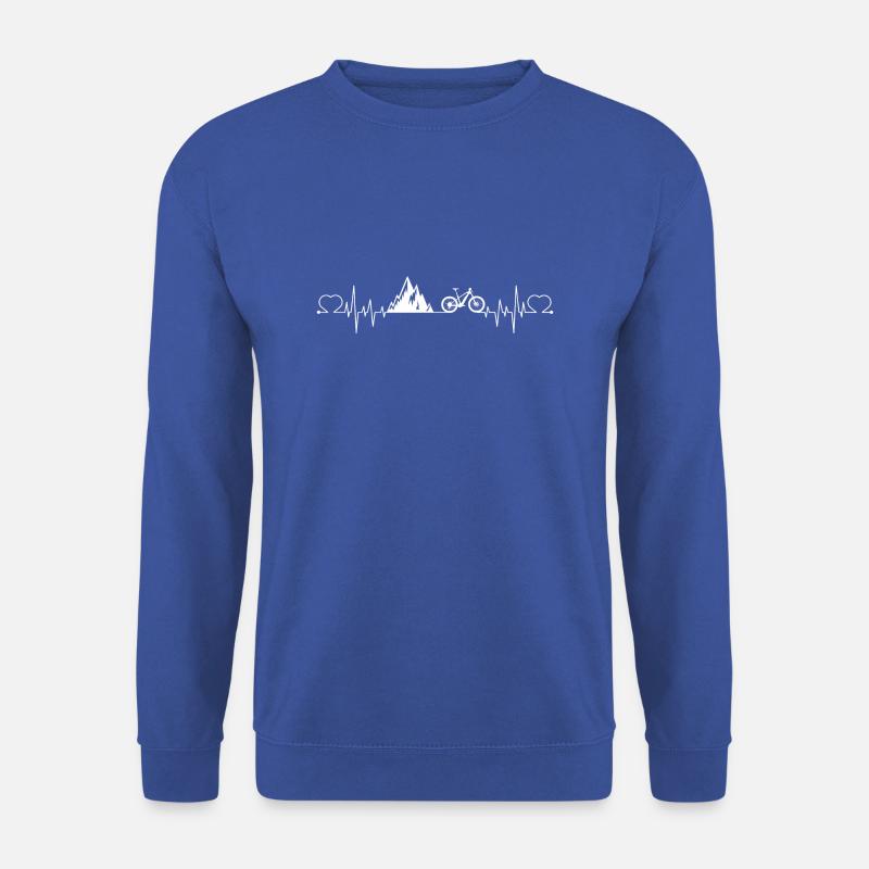 Herzschlag Berge Fahrrad - Unisex Pullover - Royalblau