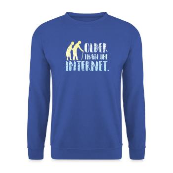 Older than the internet - Unisex Sweatshirt - royal blue - Front - Alina (178cm) & Michal (187cm)