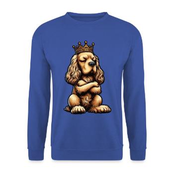 Cocker Spaniel Cocker Chien Cocker Propriétaire de cocker Spaniel - Sweat-shirt Unisexe - bleu royal - Devant - Alina (178cm) & Michal (187cm)