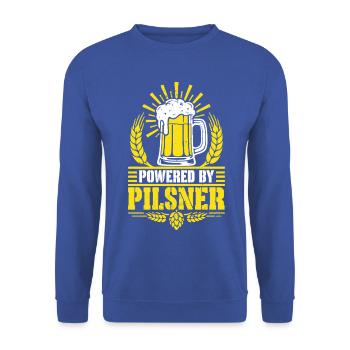 Bierfan Bierliebe Bierliebhaber Geschenk - Unisex Pullover - Royalblau - Vorne - Alina (178cm) & Michal (187cm)