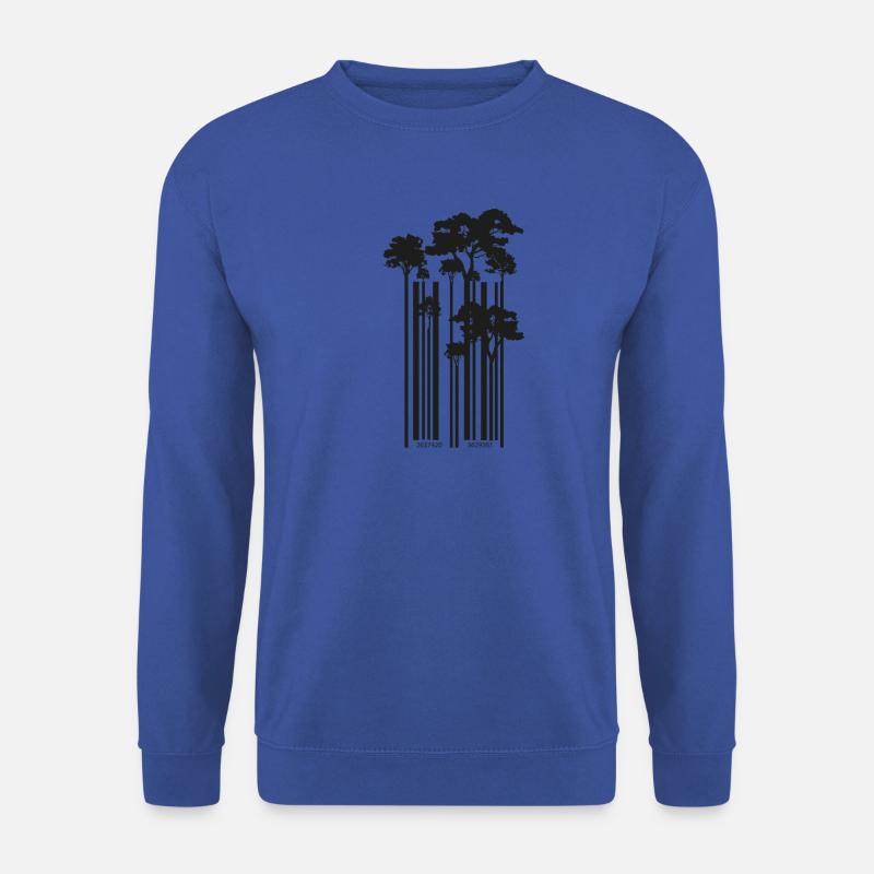 Cool barcode trees gift - Unisex Sweatshirt - royal blue