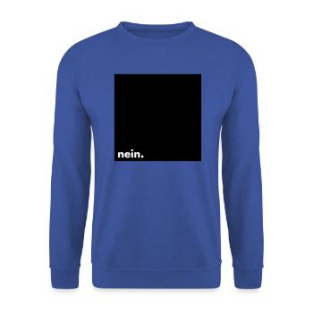 Non. - Sweat-shirt Unisexe - bleu royal - Devant - Alina (178cm) & Michal (187cm)