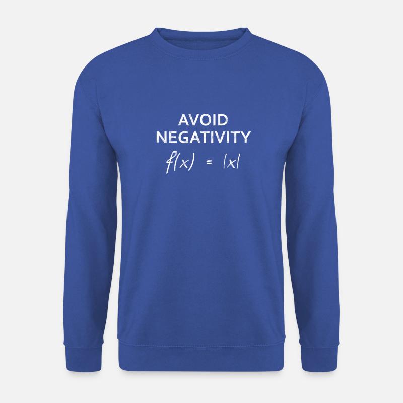 Avoid Negativity - Math Design - Unisex Sweatshirt - royal blue