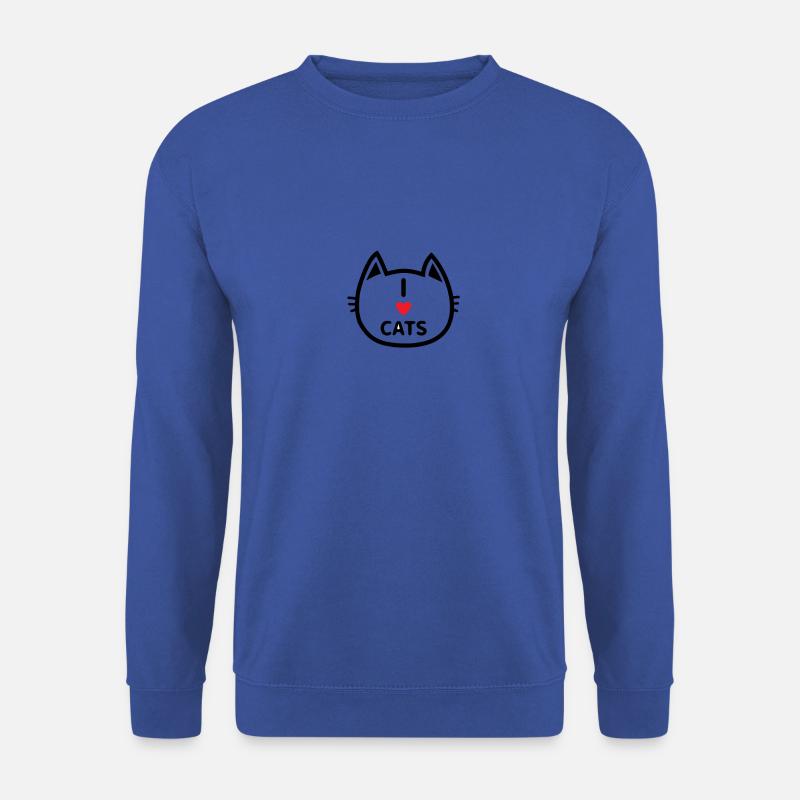 I love cats - Unisex Pullover - Royalblau