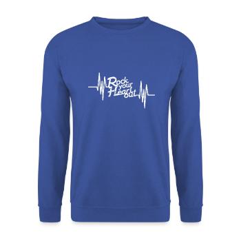 Coeur de rock heavy metal cadeau Hardrock Festival - Sweat-shirt Unisexe - bleu royal - Devant - Alina (178cm) & Michal (187cm)