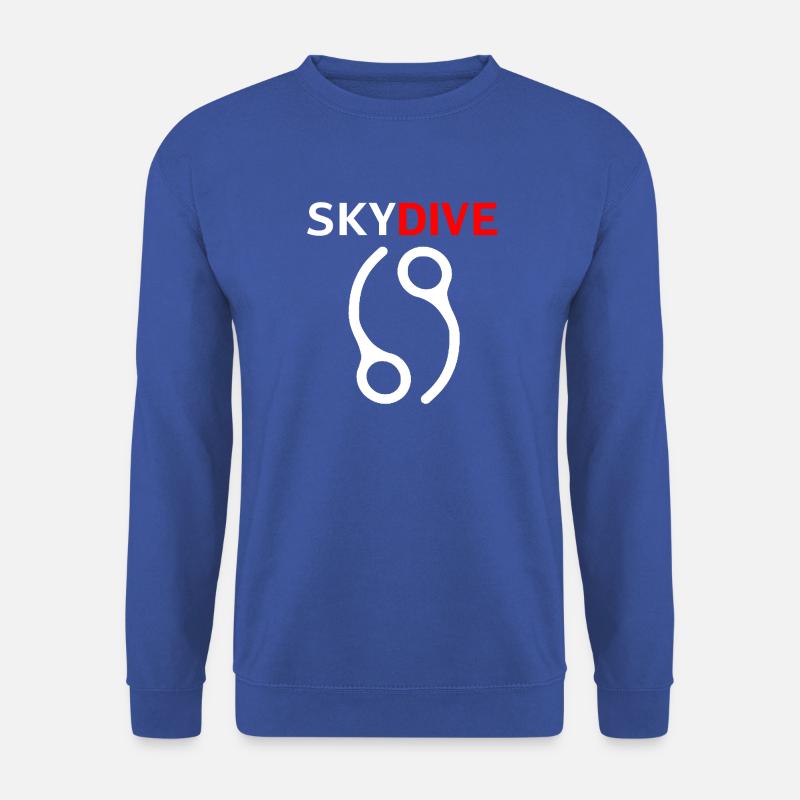 Skydive Pin 69 White - Unisex Pullover - Royalblau