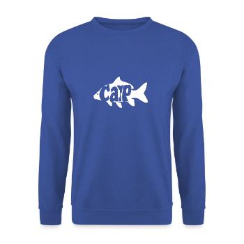 Karpfen Fisch - Unisex Pullover - Royalblau - Vorne - Alina (178cm) & Michal (187cm)