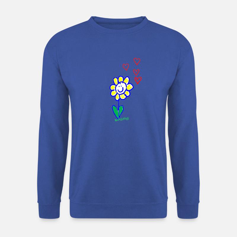 Fröhliche Blume - Unisex Pullover - Royalblau