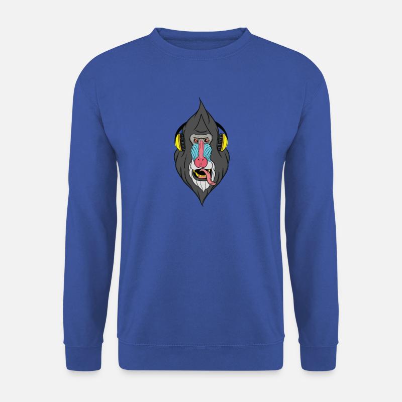 Singe avec un casque - techno singe - Sweat-shirt Unisexe - bleu royal