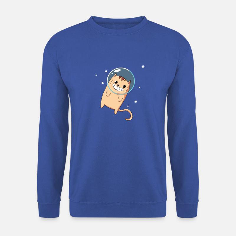 Katze - Weltraum - Kätzchen - Weltall - Unisex Pullover - Royalblau