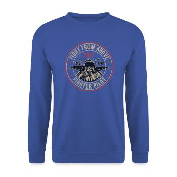 Combats d’Above - Sweat-shirt Unisexe - bleu royal - Devant - Alina (178cm) & Michal (187cm)