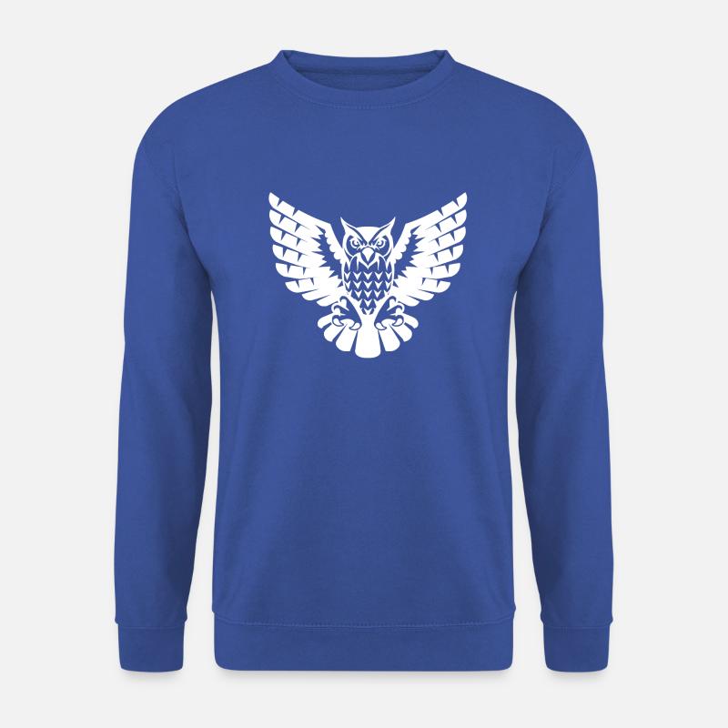 Eule mit großen Flügeln - Unisex Pullover - Royalblau