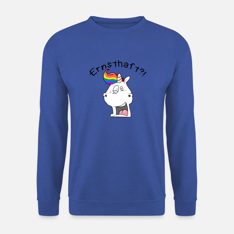 Einhorn "Ernsthaft?!" / Geschenkidee / Geschenk - Unisex Pullover - Royalblau